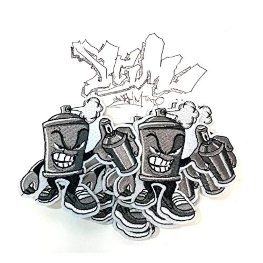 Spray Paint Can Design Graffiti Street Urban Art Artist Inspired Iron on Patches for Jeans Backpacks Hats Shirts Accessories Fa