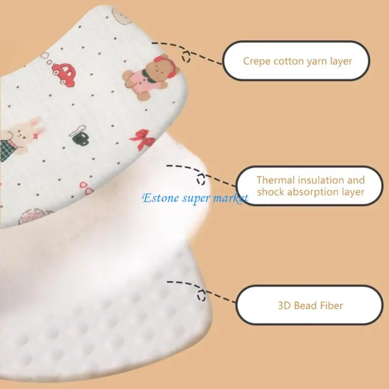 وسادة دعم لعربات الأطفال الرضع مزدوجة الجوانب 090B من القطن الناعم لتوفير الراحة أثناء السفر وتمنع التعرق في الطقس الأربعة #4