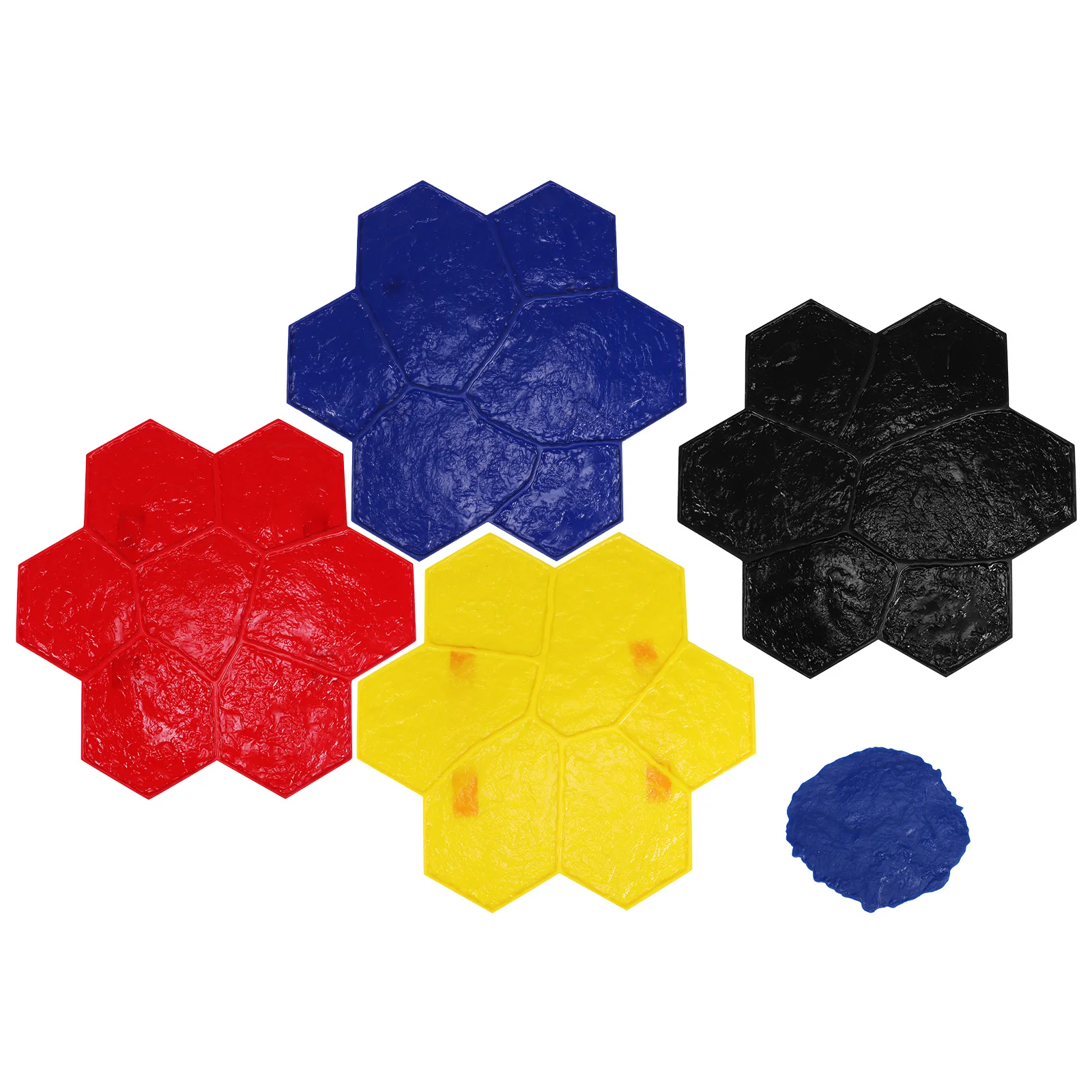 

5pcs Floor Stamping Mat Rotational Pattern Slate Texture Seamless Concrete Stamping Mat Realistic Detail for Outdoor