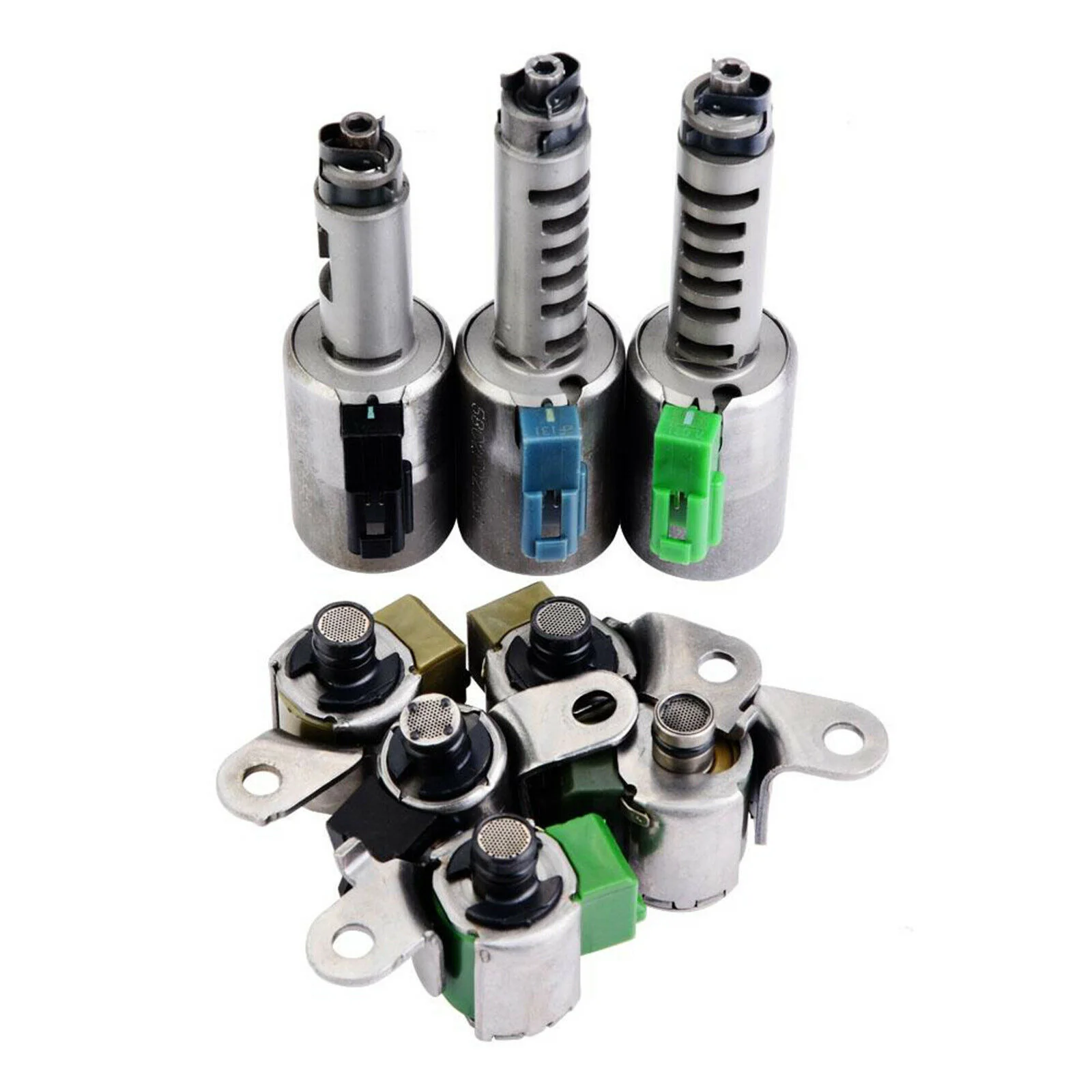 8pcs Transmission Solenoids Set for Volvo XC90 S60 S80 V50 AW55-50SN AW55-51SN AF33-5 AW235 RE5F22A