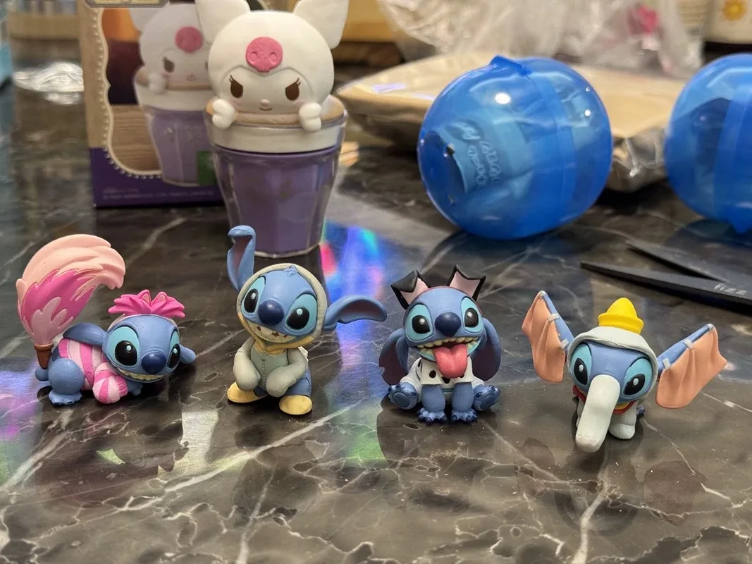 TOMY Gashapon Disney Stitch Cute Dress Up Show Toys For Kids Gift Collectible Model Ornaments Birthday Gift