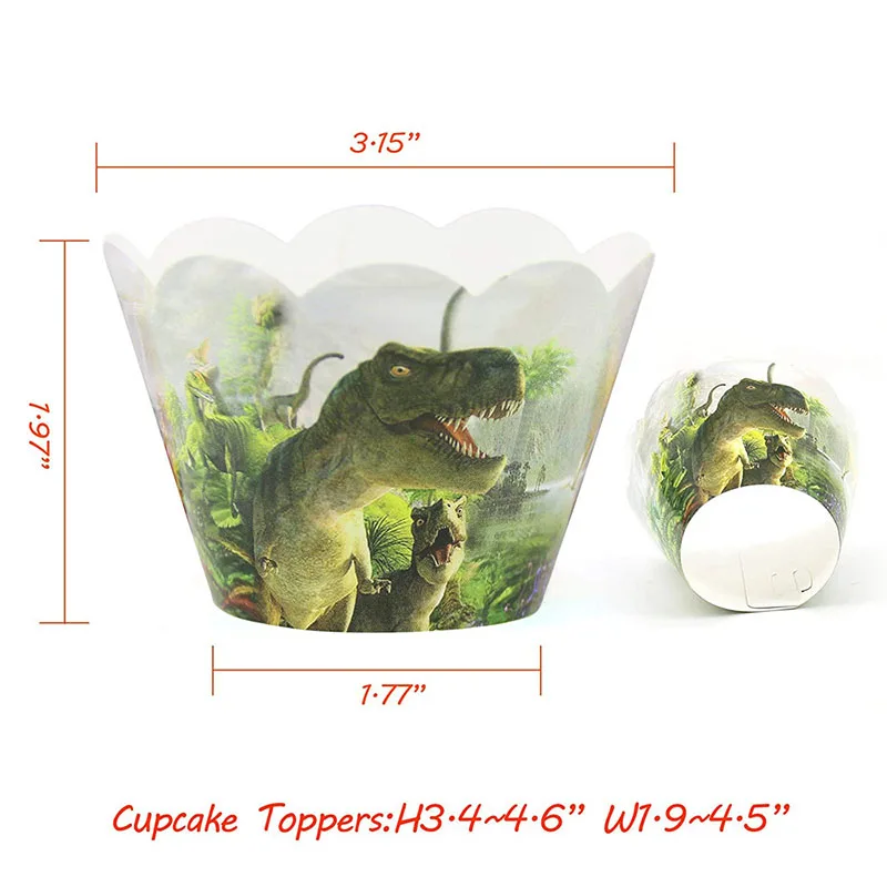 Dinosaurier Cupcake Topper Picks Dino Kuchen Dekorationen Jungen Kinder Dinosaurier Themed Geburtstag Baby Shower Party Dinosaurier Party Supplie – Detail 2