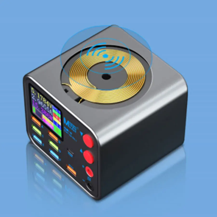 Caricatore rapido multiinterfaccia USB/QC3.0/PD meccanico con protezione da cortocircuito con Display digitale