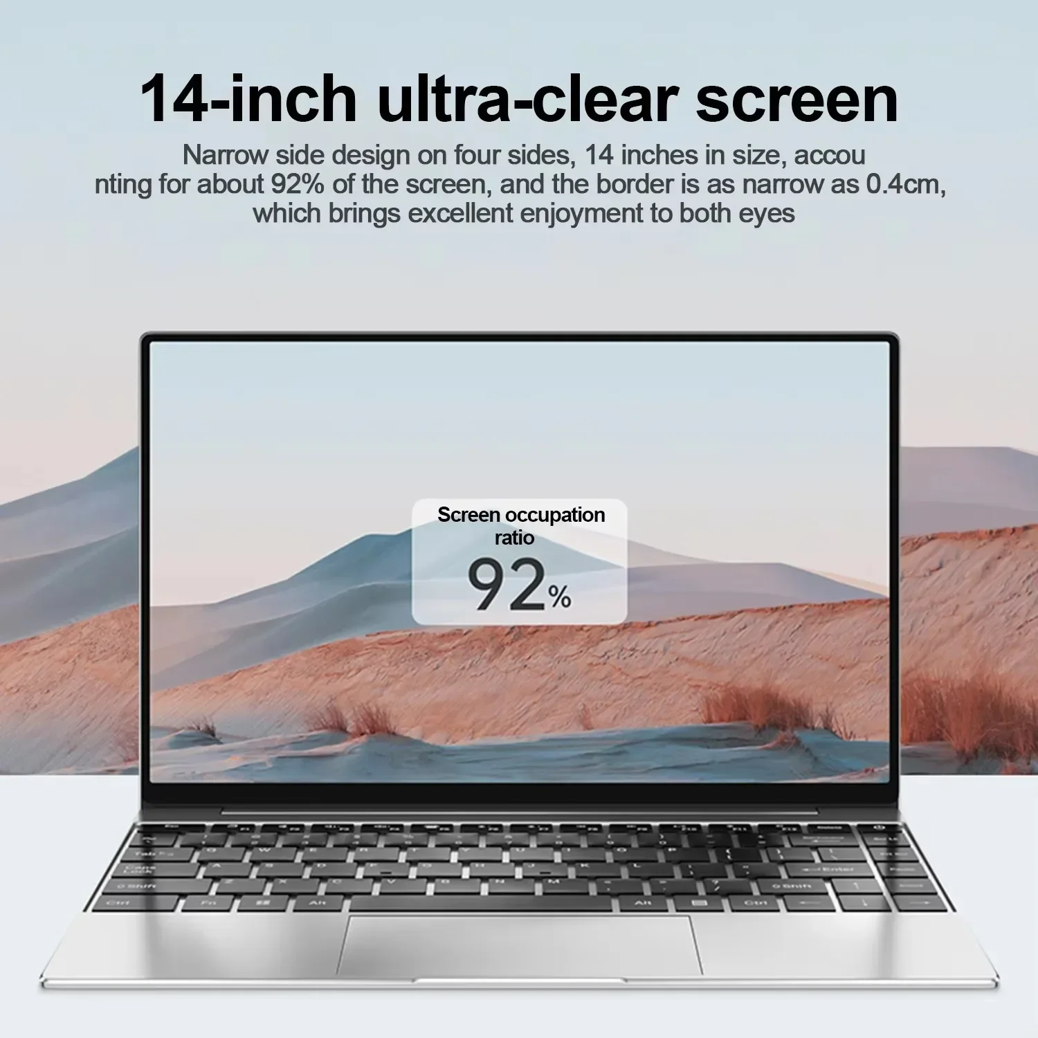 Ноутбук 14,1 дюйма, 16 ГБ ОЗУ, 2 ТБ SSD, Intel 4405U, дисплей 1920*1080, Windows 11 Pro, портативный ПК для учебы и игр