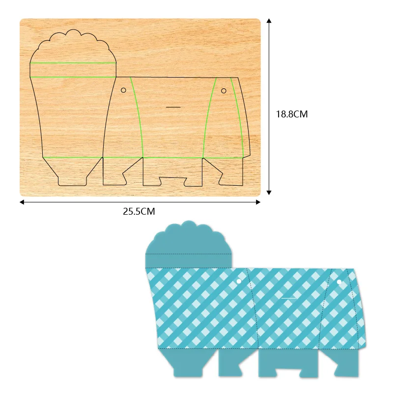 Box Wooden Cutting Mold Suitable for Die-Cutting Machines, ZYC-445