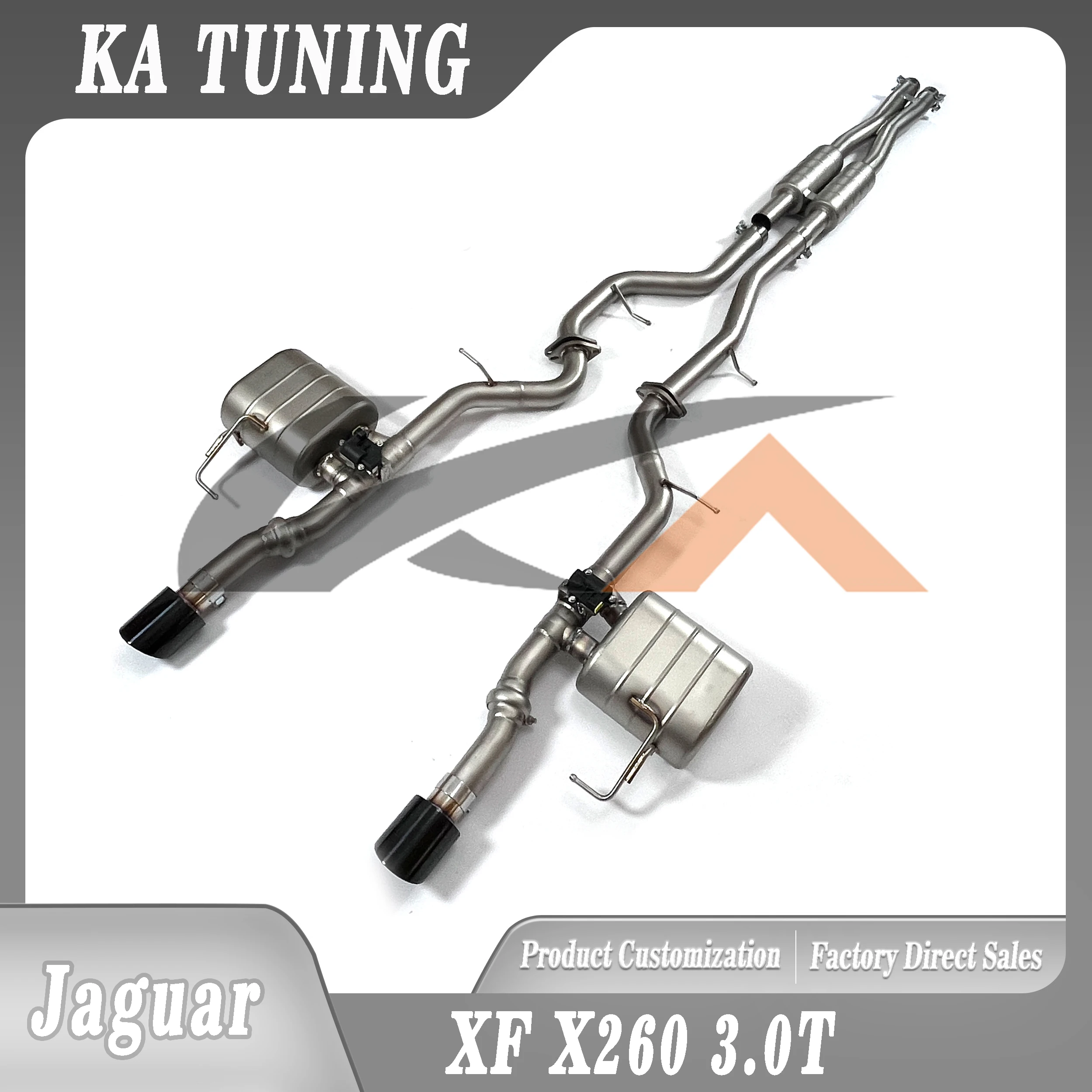 

KA Tuning Stainless Steel Catback Exhaust System for Jaguar XF XF-R X260 3.0T Rear Section Performance Muffler with Valve