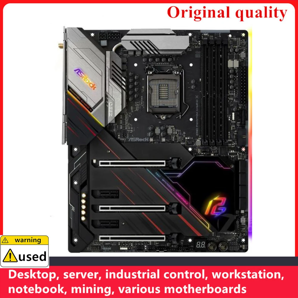 Used For ASROCK Z390 Phantom Gaming X Motherboards LGA 1151 DDR4 64GB ATX For Intel Z390 Desktop Mainboard M.2 NVME SATA III