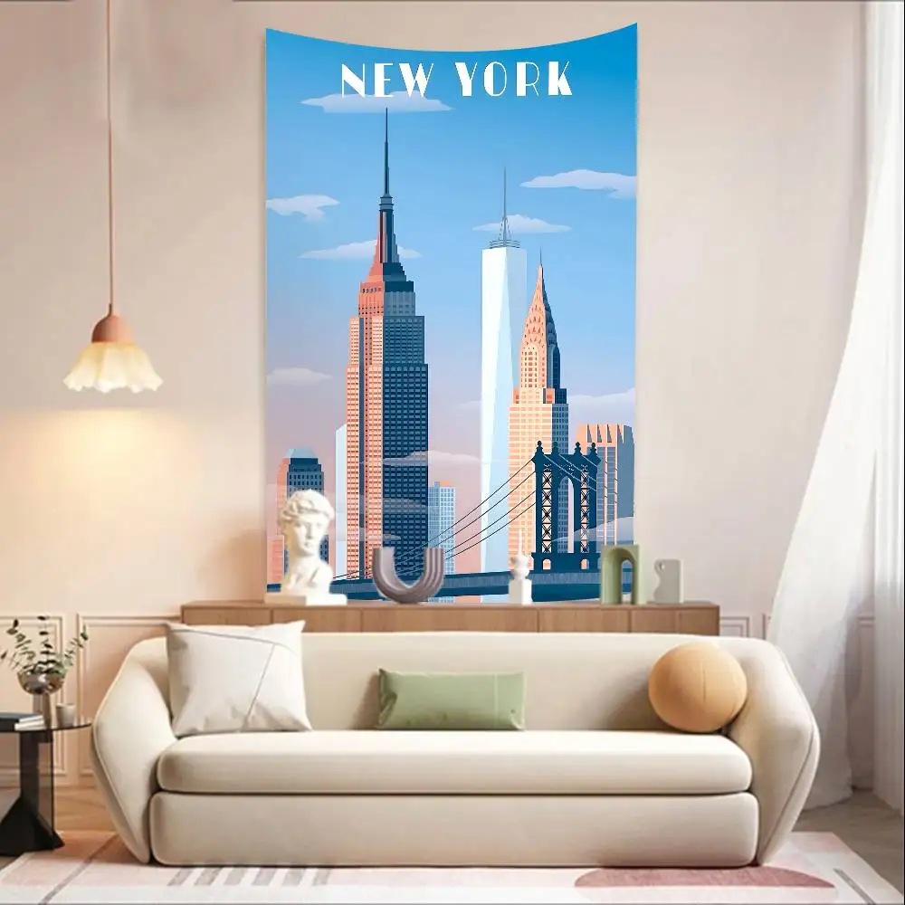 المناجم المدنية الشهيرة إحداثيات مدينة نيويورك التصوير خلفية ديكور الجنية الجدول الاطفال الحلوى الجدول راية العرض