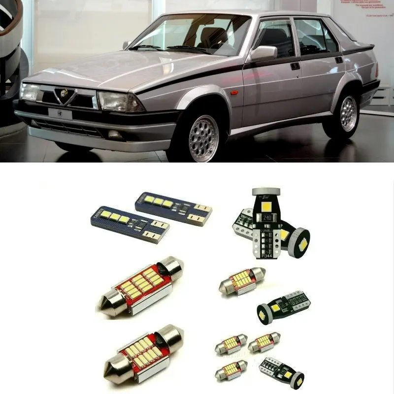 

6pc car accessories For Alfa Romeo 75 162b sedan LED Interior Dome Map Trunk Lights Kit Canbus White