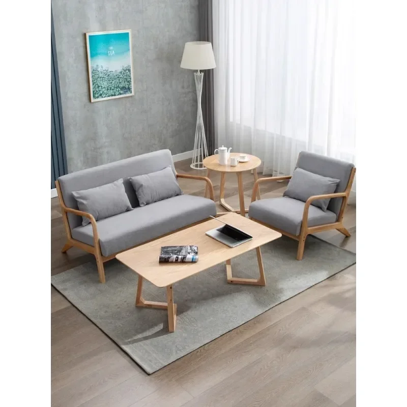 

-Office Sofa Simple And Modern Casual Business Office Reception Lounge Small Sofa Coffee Table Combination Set