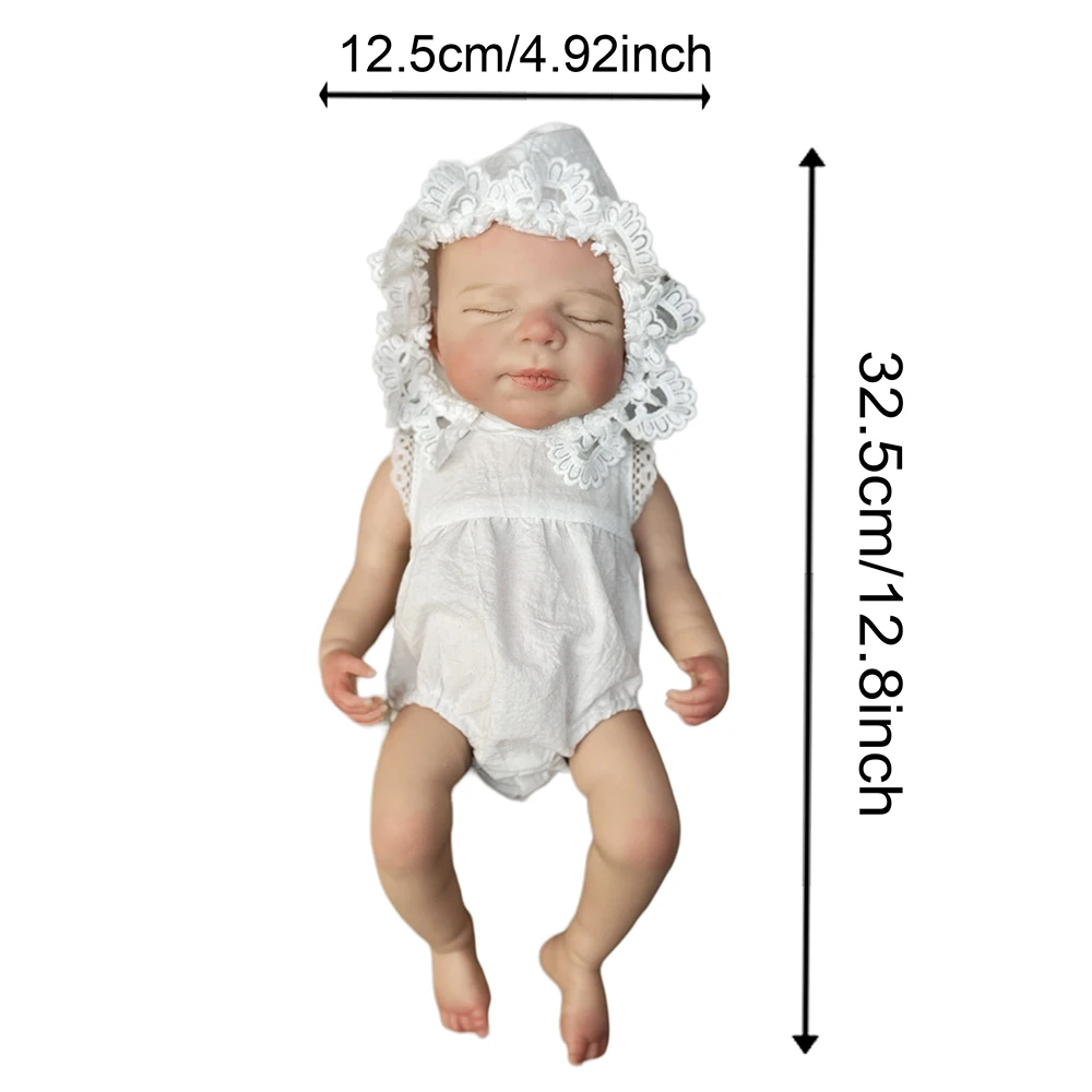 33cm Full Body Silicone Pascale Bebe Reborn Girl Doll Handmade Soft Touch Lifelike Reborn Doll reborn tam silicon bebek