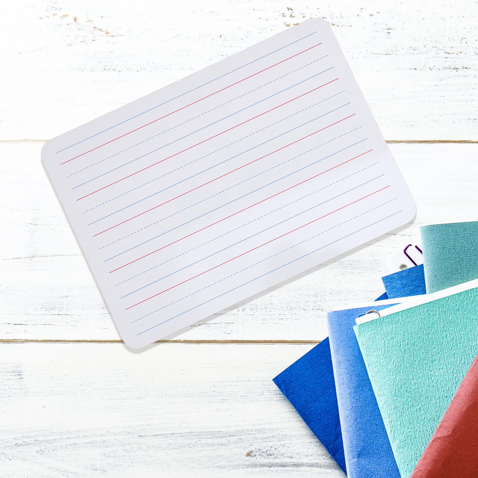 

2Pcs Kids Dry Erase Whiteboards Double-Sided Writing Board Blank Lined Small White Board for Classroom Homeschool