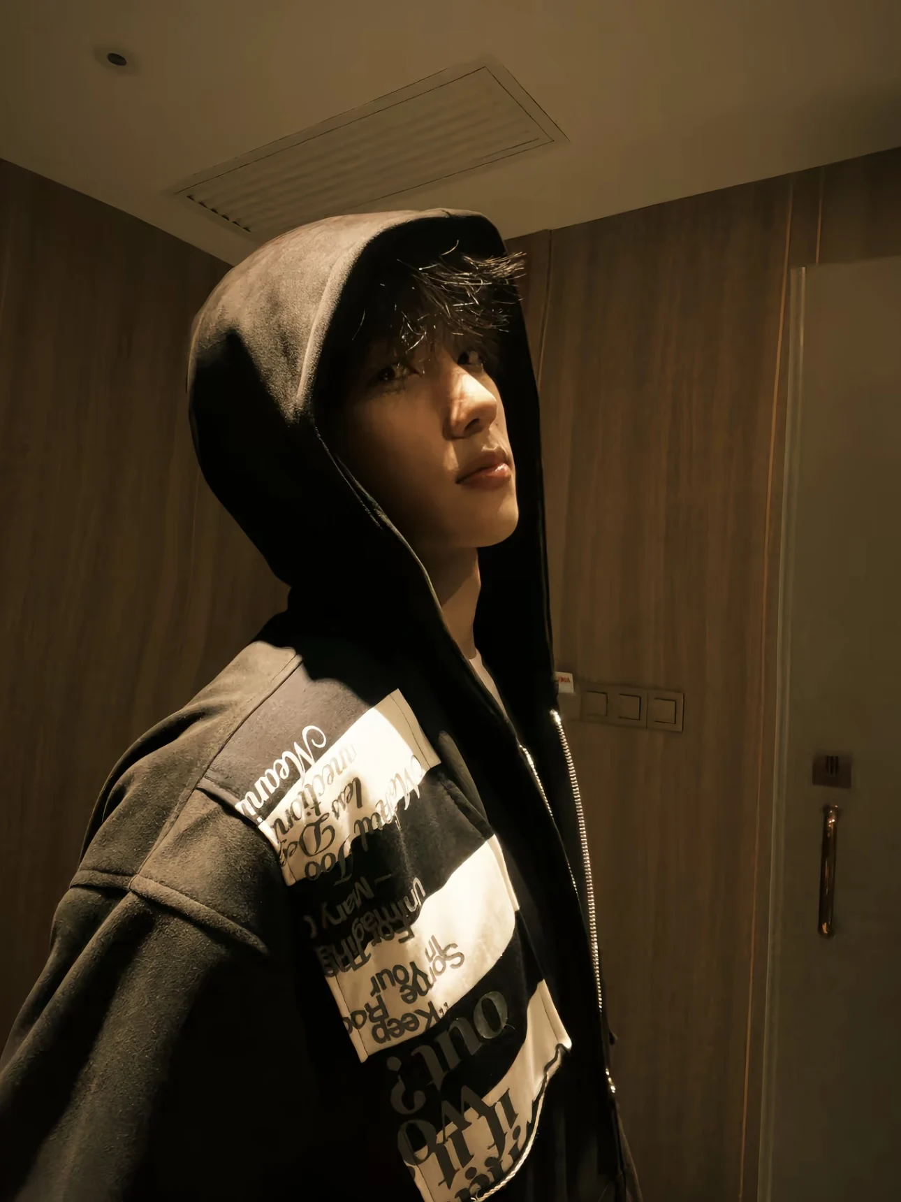 American Street Sle Letter Patchwork Embroidered Hooded Zipper Sweatirt Loose Casual Open Cardigan Coat for Men And Women