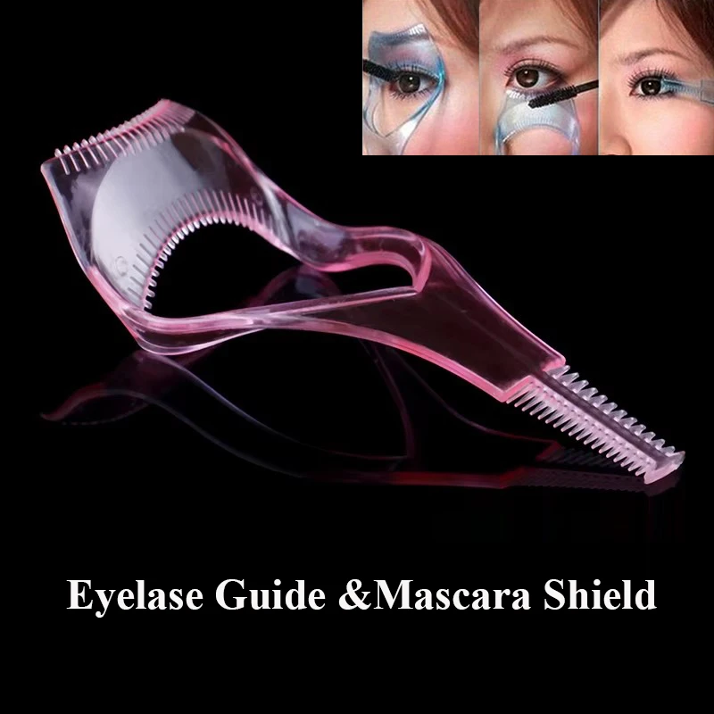2-in-1 Makeup Stencil - Eyelase Guide and Mascara Shield Smudge-Proof Eye Application Helper for Beginners