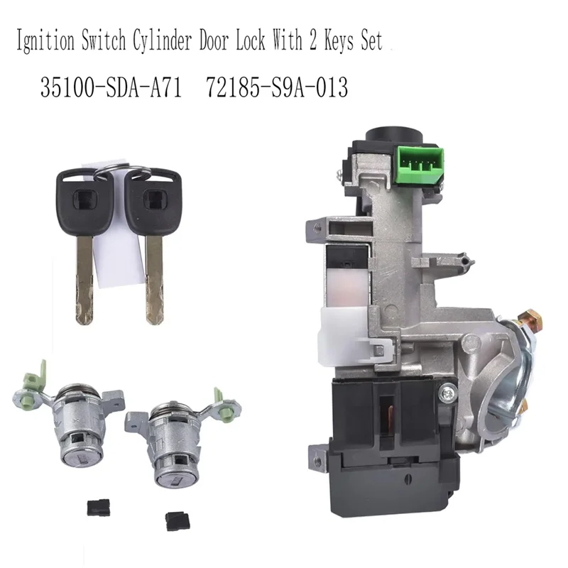 

35100-SDA-A71 Ignition Switch Cylinder Door Lock With 2 Keys Set For Honda CRV 2002-2006 72185-S9A-013