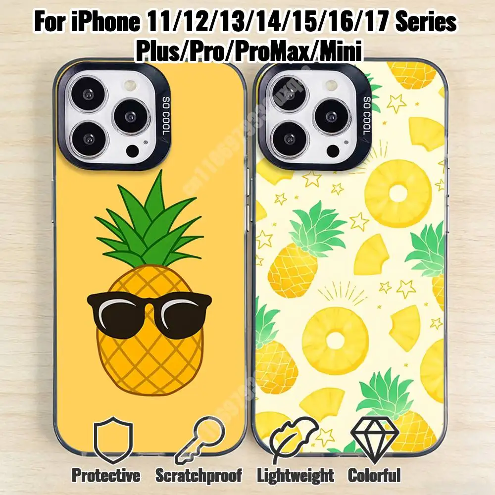 

Summer Tropical Pineapple Phone Case for iPhone 17 16 Max Mini 15 14 13 Pro Plus 12 11 X XS Air Premium Protector