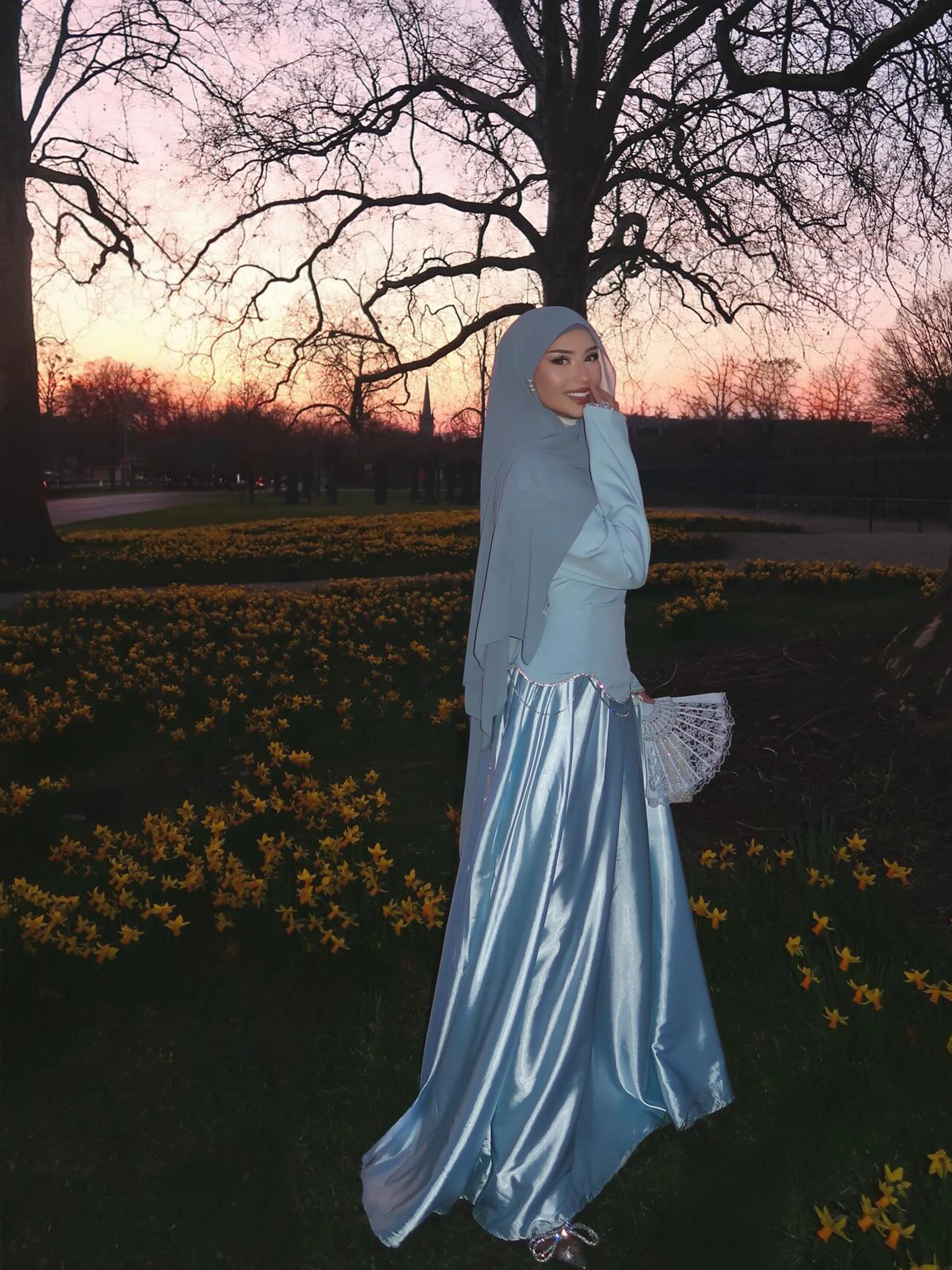 Simple Muslim Hijab Weddings Dresses Long Sleeve A-Line Stain Ivory Midi Civil Bride Dress Garden Beach Bridal Gowns Customized
