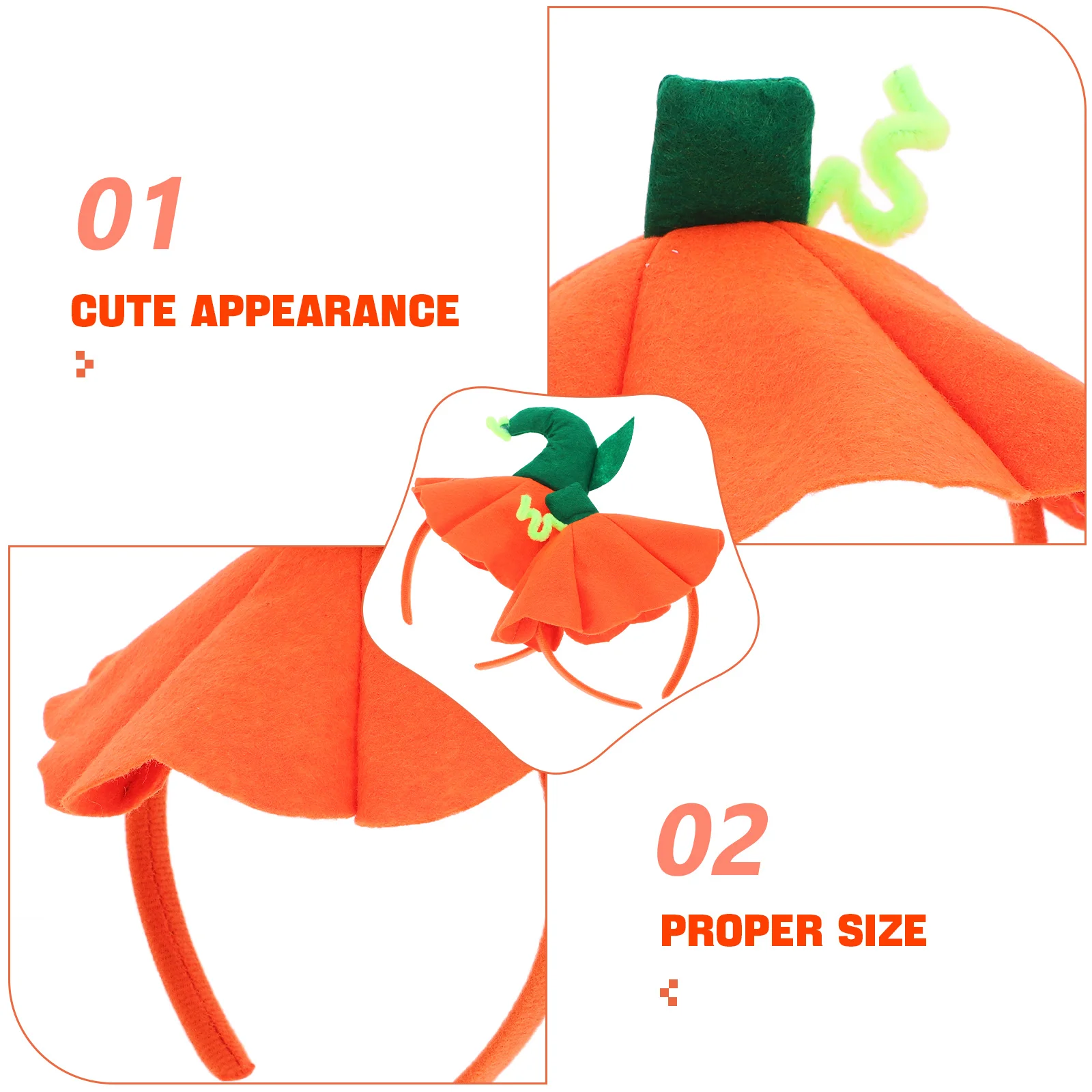 2 pçs halloween abóbora cabeça fivelas cabelo headwear trajes chapéu banda cosplay bandana roupas festa