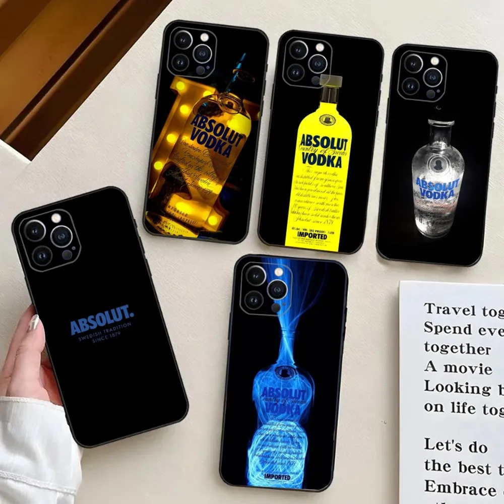 

Wine A-ABSOLUTS Phone Case For iPhone 15,14,13,12,11,Plus,Pro Max,XS,X,XR,SE,Mini,8,7 Soft Silicone Cover