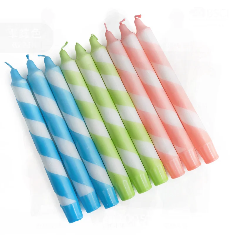 

European-style thread scented candle atmosphere desktop ornaments handmade spiral long rod wax hotel table