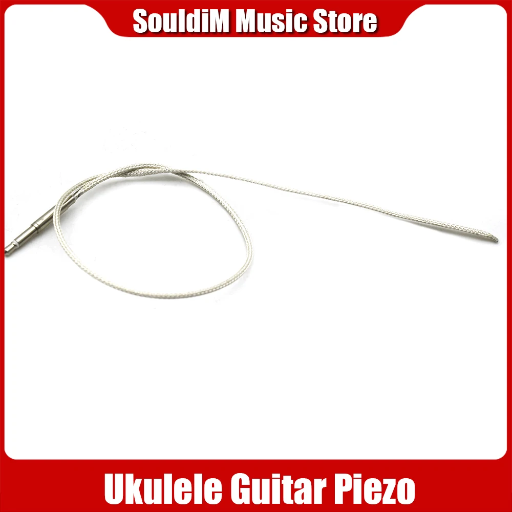 Ultra-thin Ukulele Acoustic Guitar Guitar Transducer Picup Piezo Under Bridge Saddle Pickup Soft Piezo Cable for UK Acoustic EQ