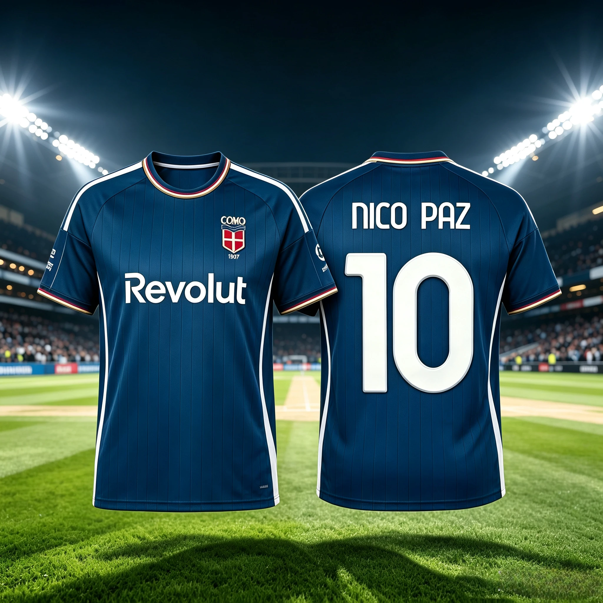 Como Football Shirt Season 26-27 Nico Paz #10 Jersey Shirts 2026 Summer Men Women Fashion Sports Breathable Quick-drying Shirt