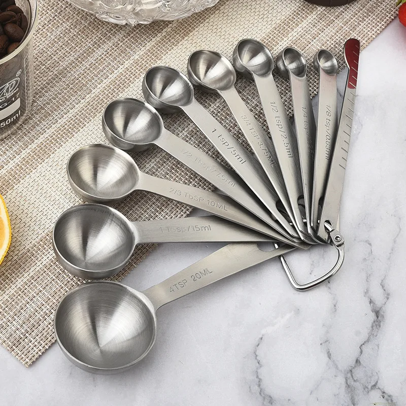Stainless Steel Graduated Measuring Spoon Multi-purpose Kitchen Baking Tool