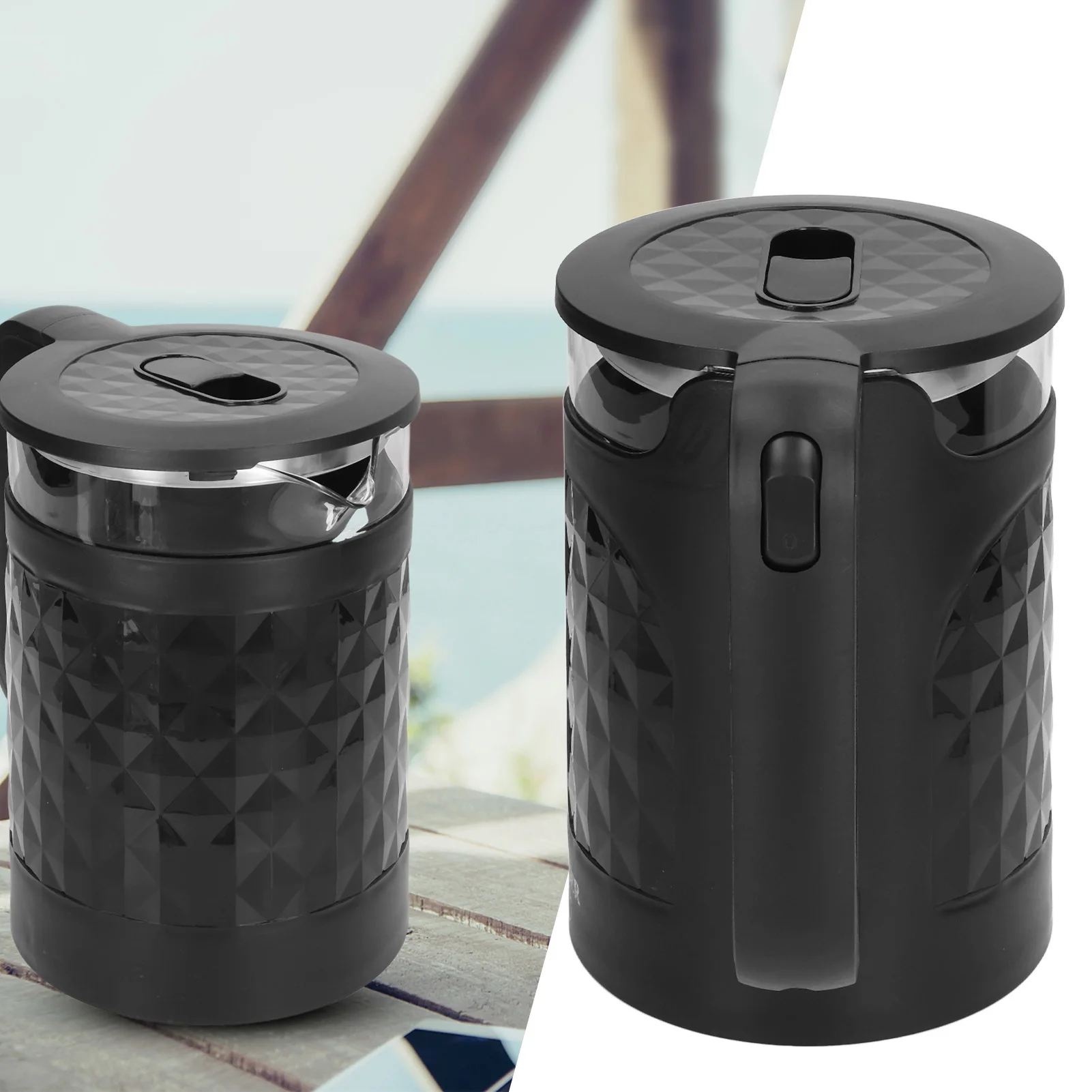 Chaleira elétrica de ebulição rápida 1500W 2 3L de grande capacidade com janela de nível de água segura desligamento automático e proteção contra fervura a seco