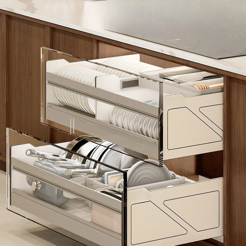 

Kitchen basket storage remodeled cabinet fourth generation bowl basket double drawer pot