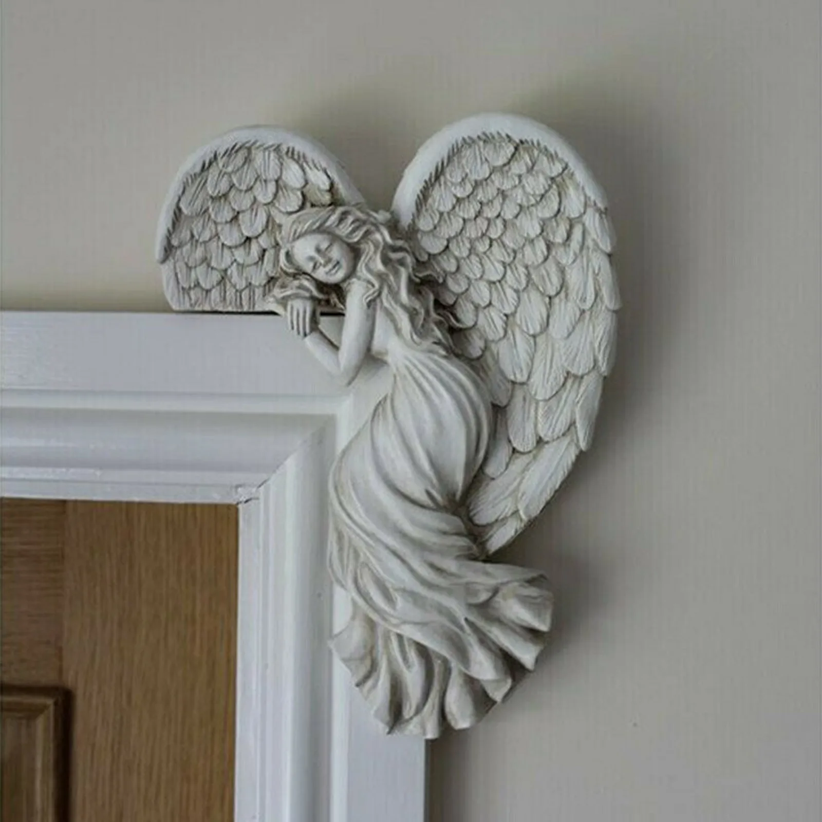 Deurframe Engel Wingss Sculptuur Hars Standbeeld Kunst Huisdecoratie Decoratie Perfect Cadeau