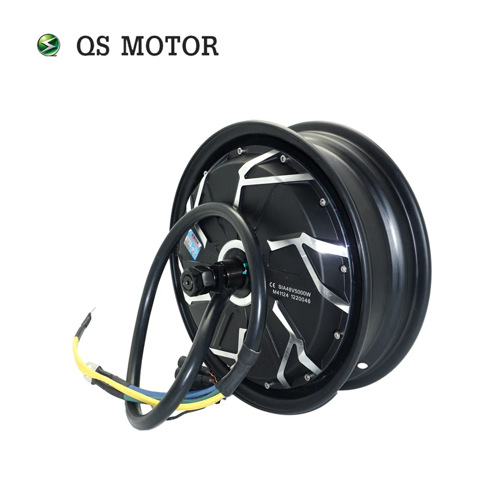 Motore QS 12*3.5 pollici 5000W V4 48 v100kph 72V 150kph motore del mozzo per moto elettrica