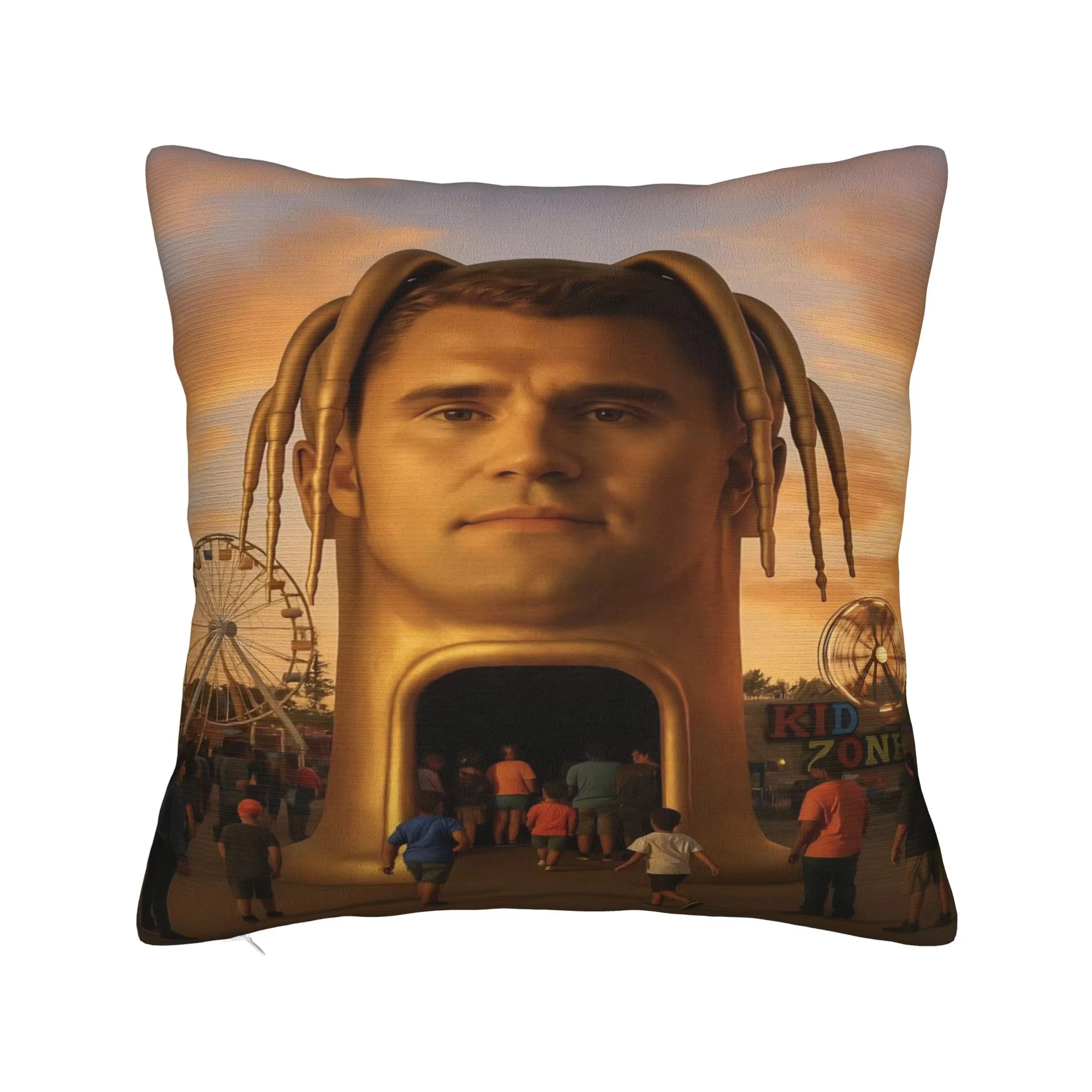 Double Sided Charlie Kirk Pillow Case, Vintage Memorabilia Small Gift for Collectors and Fans Present