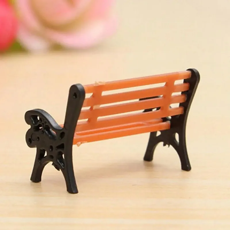 80% HOT SALE Mini Garden Ornament Miniature Park Bench Craft DIY House Decor Bench Model Moss Succulent Micro Landscape Ornament