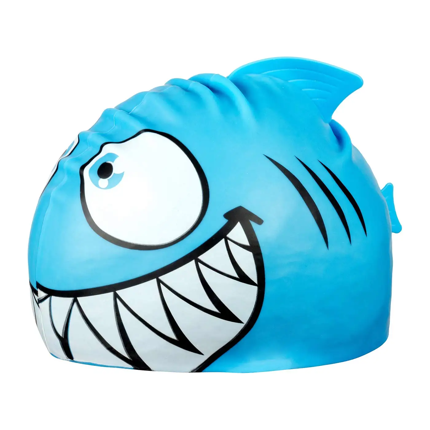 Swimming Cap Swim Hat Cartoon Fish Shark Silicone Waterproof Summer Pool Ear Protector for Girl Boy Baby Kids Children