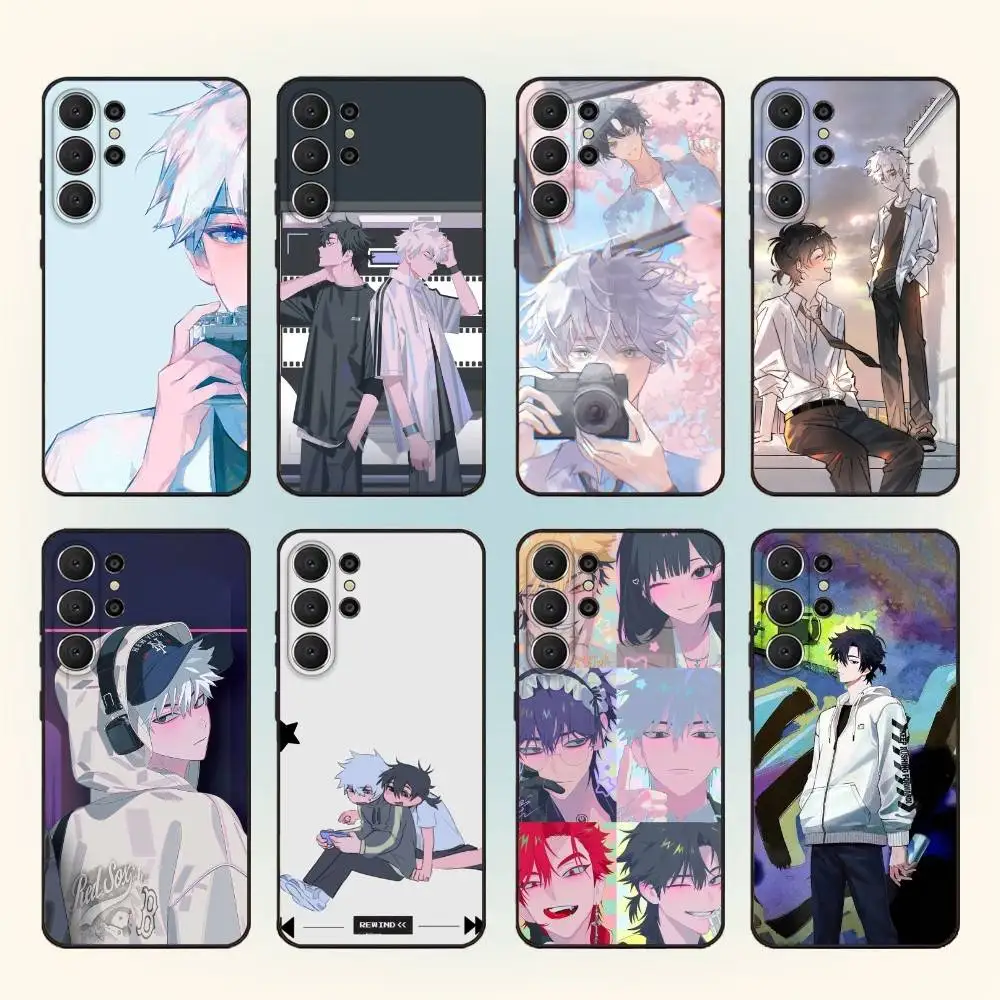 

L-Lu G-Guang L-Link C-Click Phone Case For Samsung S25,S24,S21,S22,S23,S30,Ultra,S20,Plus,Fe,Lite,10,9,5G Black Cover