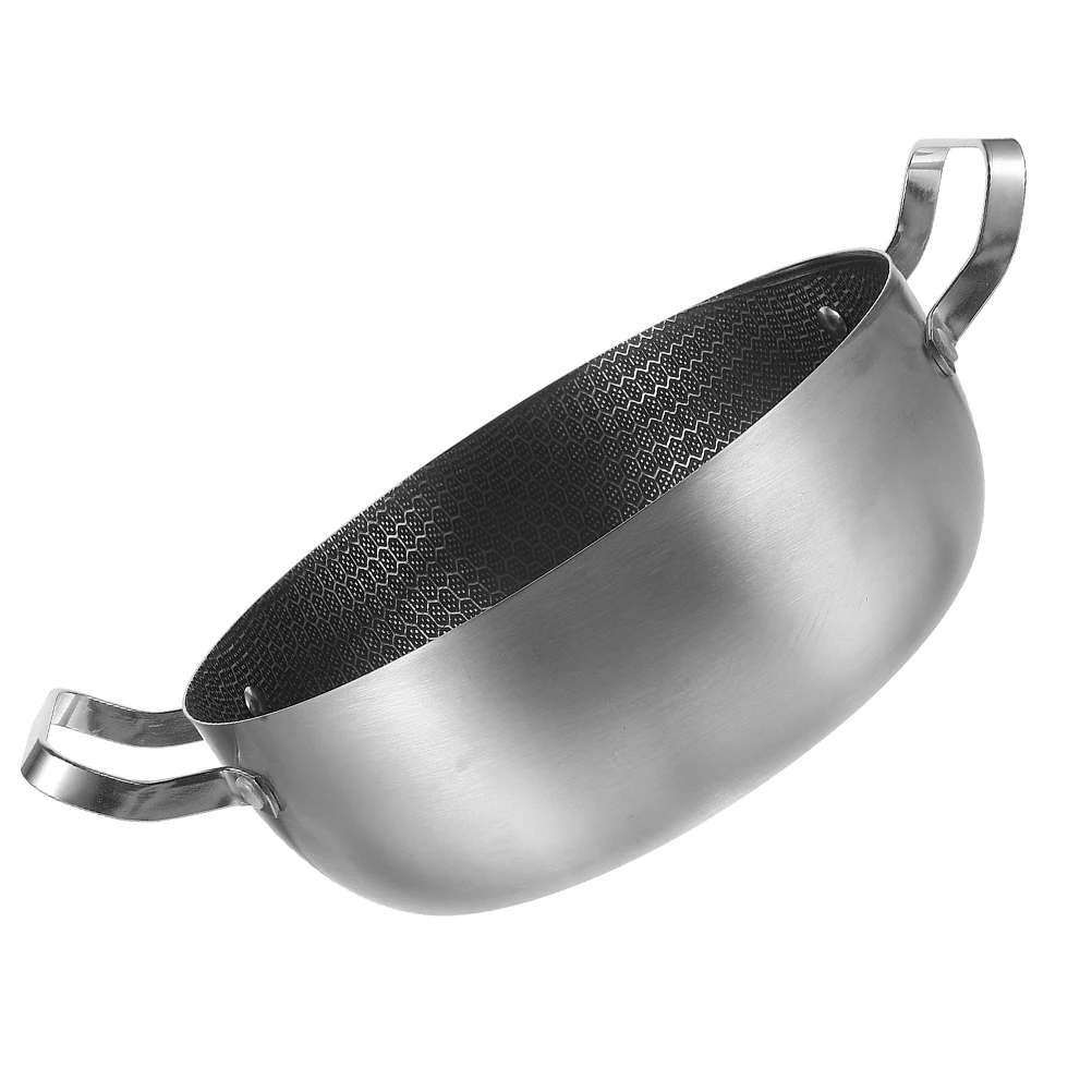 

Non-stick Pan Hot Pot Stainless Steel Thicken Frying Soup Kitchen Cooking Multi-purpose Restaurant Steam