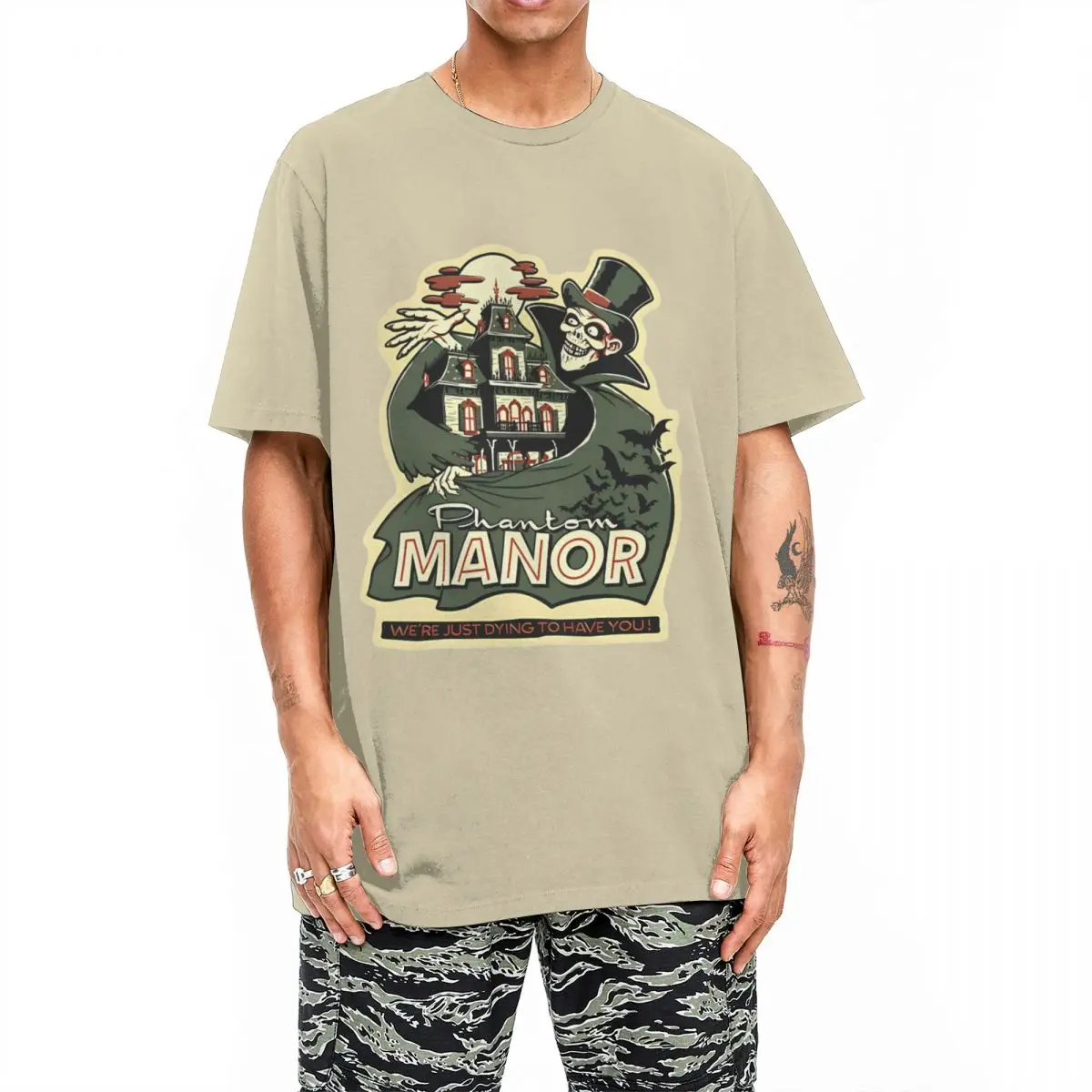 Phantom Manor Green T-Shirts Men Women Awesome Pure Cotton Tee Shirt Round Collar Short Sleeve T Shirt Gift Idea Tops