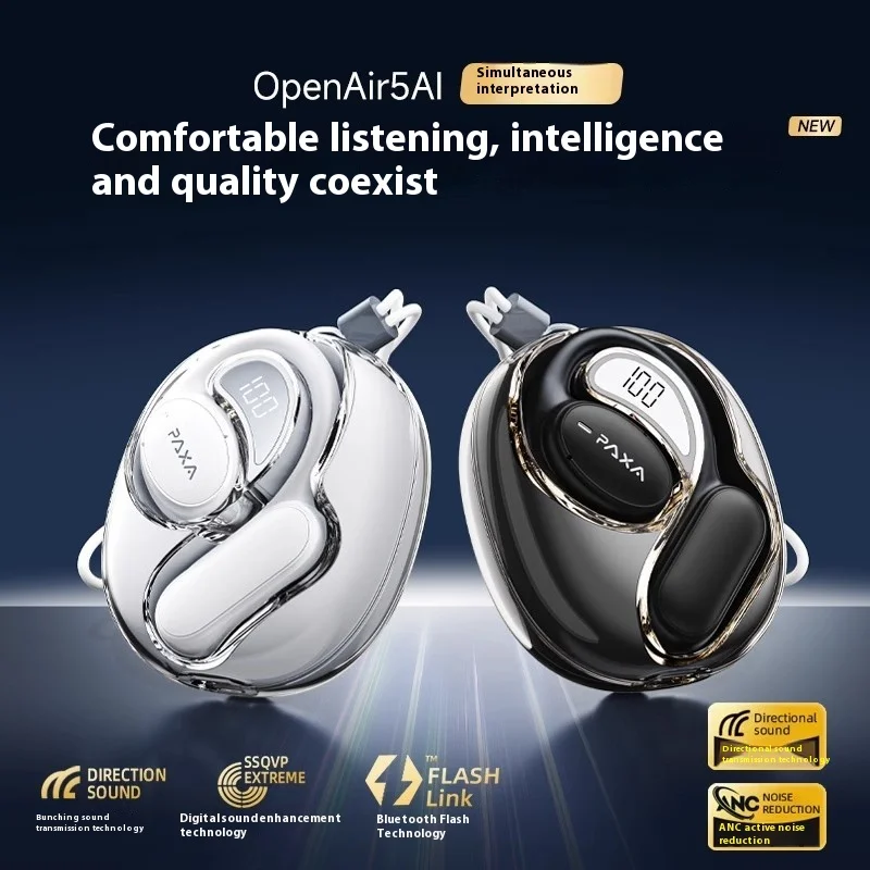 Paxa Intelligent Ai Bluetooth Earphones Exclusive Ai Voice Assistant With Simultaneous Interpretation In 60 Languages Gift