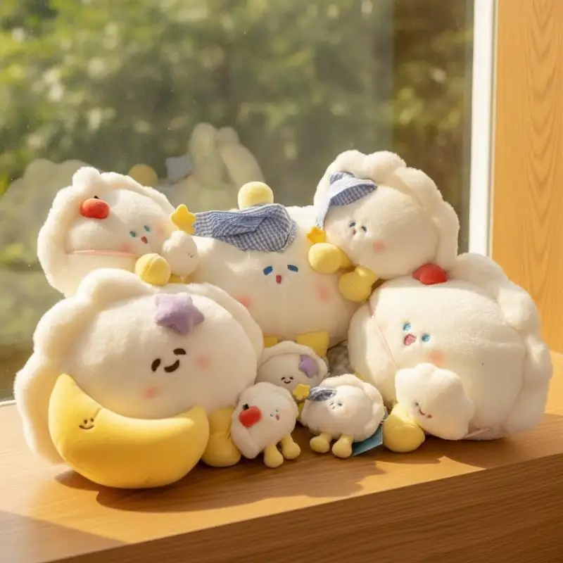 Soft Plush Cute Dumpling Stuffed Toy Cartoon Throw Pillow For Bedroom Sofa Home Decor Birthday Holiday Gift