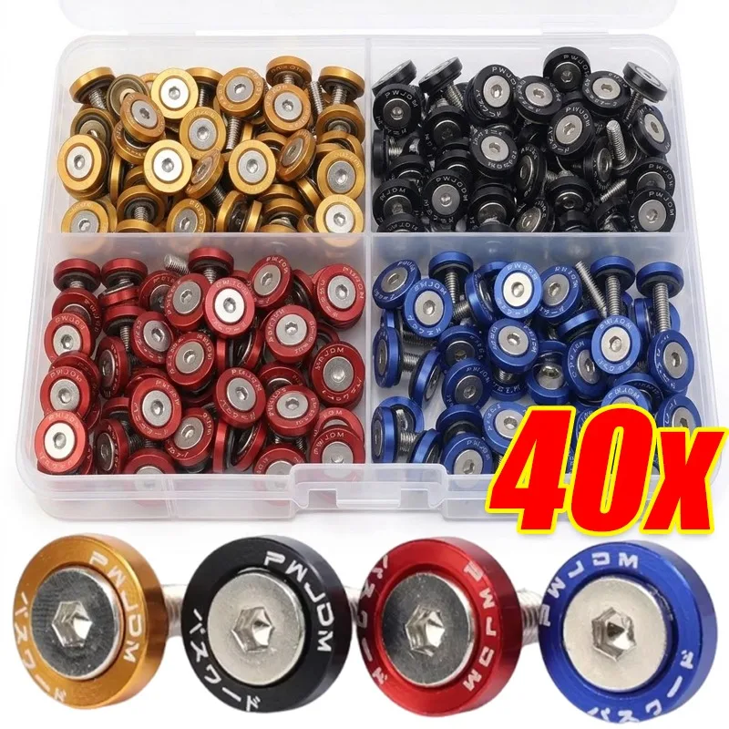 

JDM Fender Washers M6 Bolt Set Car Modification Gasket Screw Fender Bumper Engine Aluminum Concave Screws Hex Fastener for Honda