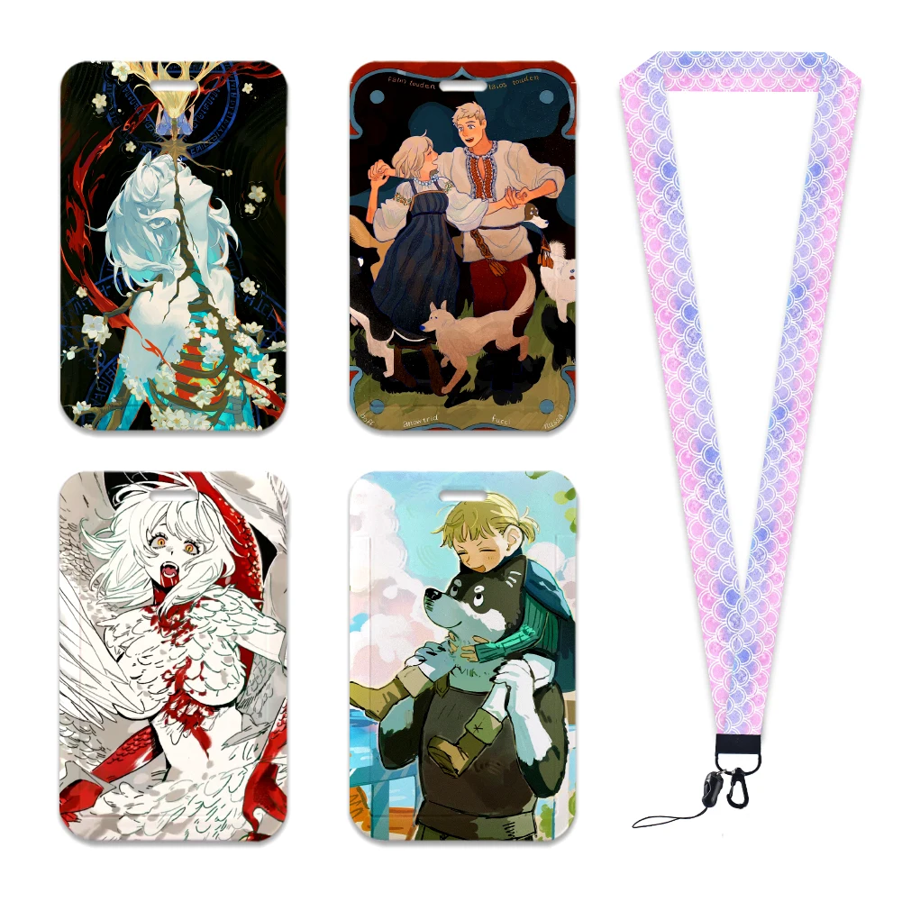Wholesale Japanese Anime Lanyard For Keys Chain ID Credit Card Cover Bus Card Holder Charm Badge Holder - Image 3