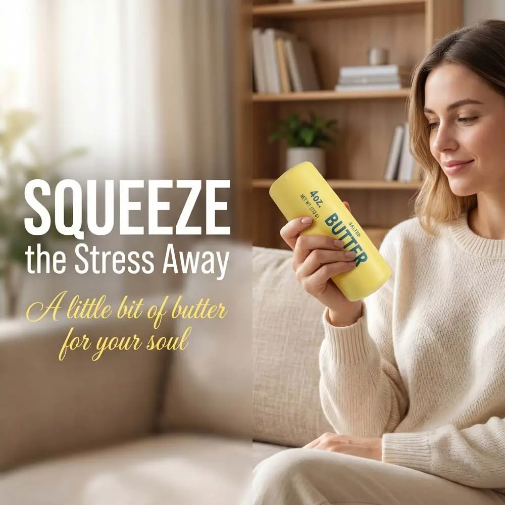 Release Hand Soft Slow Rebound Butter Stick Sensory Relax Gift Cylinder Butter Stick Squeezing Stretch Elastic