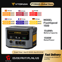 VTOMAN FlashSpeed 1500 Portable Power Station 1548Wh LiFePO4 Battery with 3000W Peak for Outdoor Camping RV Home Energy Power