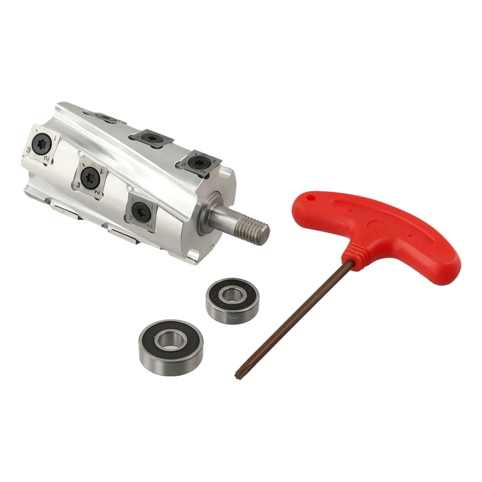 

Woodworking Tool Electric Planer Shaft with Aluminium Spiral Cutter 80mm Blade Length and CNC Processed Design