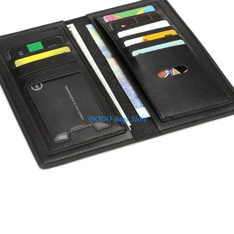 

E8FB Мужское деловое деловое кожаное кожаное кошелек карманное держатель кредитных карт сцепления бифландский кошелек