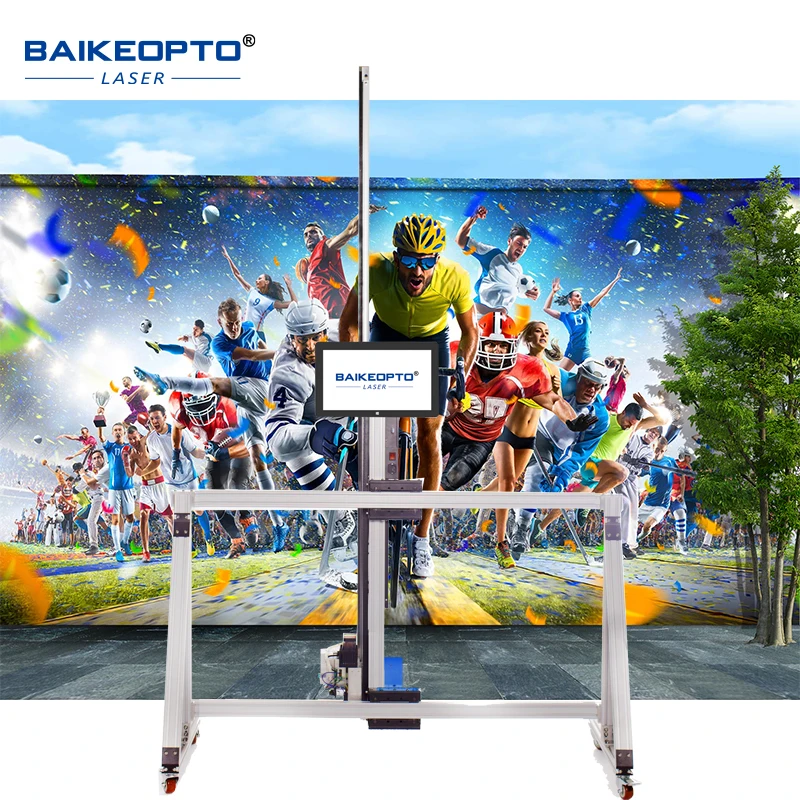 BK-UV64T GW64T Automatic CMYK 2heads  effect automatic high resolution wall printer AI Intelligent Inkjet Printer Machine