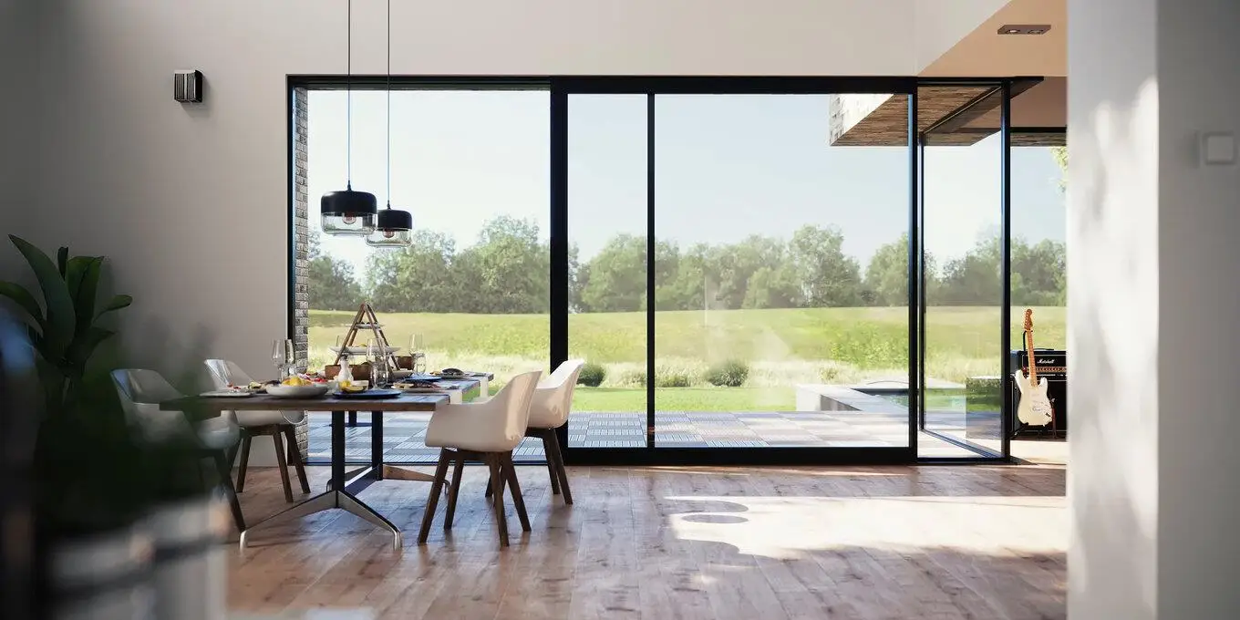 Sliding Door Aluminum Framed Door Security Door