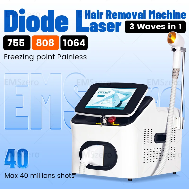 

Professional 808 Diode La-ser Hair Remvoal Machine 40 Million Shot Fast Painless Freezing Hair Removal Machine Skin Care SPA