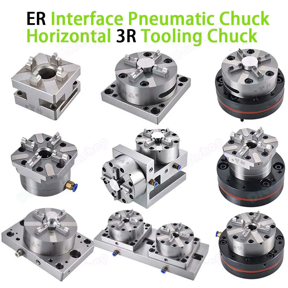 Pneumatic Chuck,manual Chuck,Electrode Clamping 100mm for EDM/CNC Machine,Replacment for EROWA Fixture System,Alternative ER