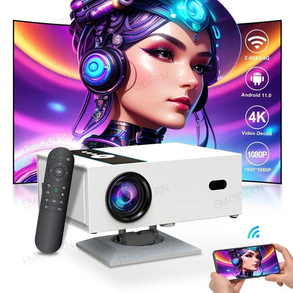 

New X6 Smart 4K Projector Android11 590ANSI 1920*1080p BT5.2 Allwinner H716 Full HD 1080P Home Cinema Theater Office Projector